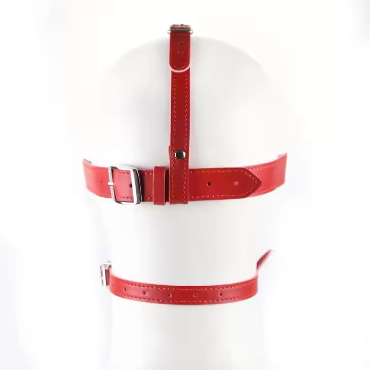 Seductive Leather Eye Mask and Gag Ball Discreet BDSM Accessory Kit