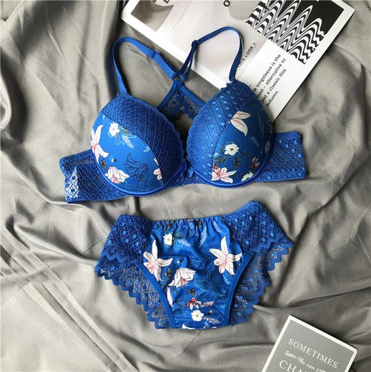 Women's Bra Push Up Bra Bustier Front Closure Adjustable Straps Lace Non-Iron Padded Underwear Cup Crop Lingerie Top Underwear Breathable Bra